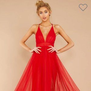 Red Tulle Formal dress